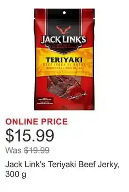 Costco Jack Link's Teriyaki Beef Jerky offer