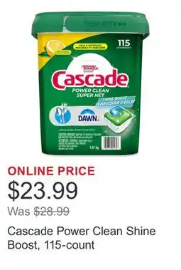 Costco Cascade Power Clean Shine Boost, 115-count offer
