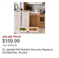 Costco Dr. Isabelle PhD Nutrition Discovery Ready-to-Eat Meal Box, 20-pack offer