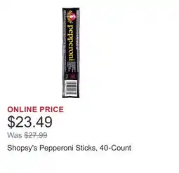 Costco Shopsy's Pepperoni Sticks, 40-Count offer
