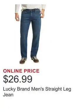 Costco Lucky Brand Men's Straight Leg Jean offer