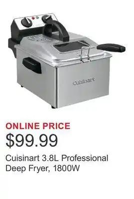 Costco Cuisinart 3.8L Professional Deep Fryer, 1800W offer
