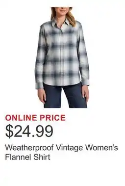 Costco Weatherproof Vintage Women's Flannel Shirt offer