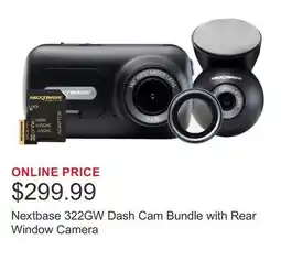Costco Nextbase 322GW Dash Cam Bundle with Rear Window Camera offer