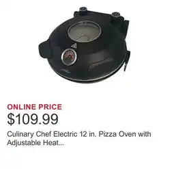 Costco Culinary Chef Electric 12 in. Pizza Oven with Adjustable Heat Control and Removable Pizza Stone offer