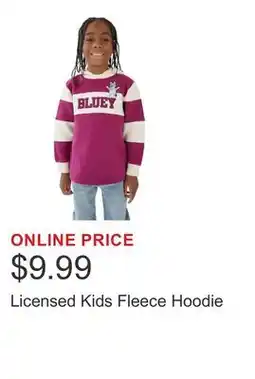 Costco Licensed Kids Fleece Hoodie offer