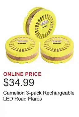 Costco Camelion 3-pack Rechargeable LED Road Flares offer