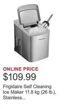 Costco Frigidaire Self Cleaning Ice Maker 11.8 kg (26 lb.), Stainless Steel with Scoop offer