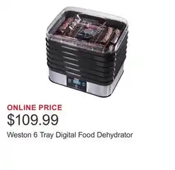 Costco Weston 6 Tray Digital Food Dehydrator offer