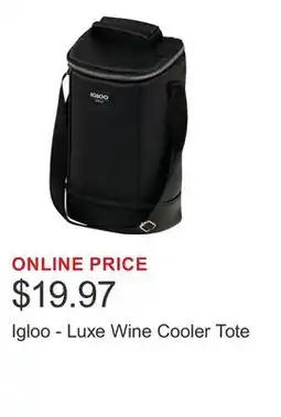 Costco Igloo - Luxe Wine Cooler Tote offer