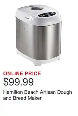Costco Hamilton Beach Artisan Dough and Bread Maker offer