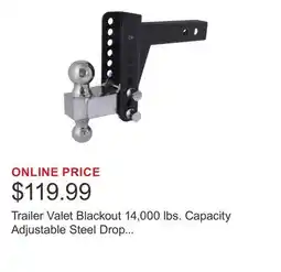 Costco Trailer Valet Blackout 14,000 lbs. Capacity Adjustable Steel Drop Hitch offer