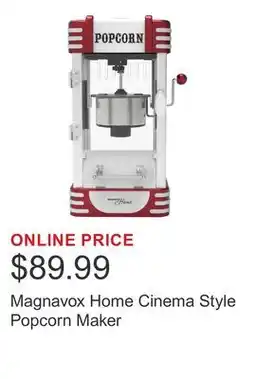Costco Magnavox Home Cinema Style Popcorn Maker offer