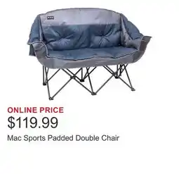 Costco Mac Sports Padded Double Chair offer
