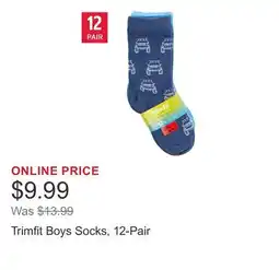 Costco Trimfit Boys Socks, 12-Pair offer