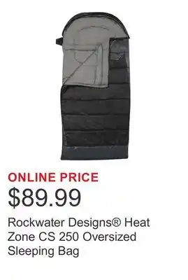 Costco Rockwater Designs Heat Zone CS 250 Oversized Sleeping Bag offer