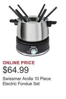 Costco Swissmar Arolla 10 Piece Electric Fondue Set offer