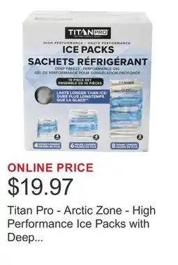 Costco Titan Pro - Arctic Zone - High Performance Ice Packs with Deep Freeze Performance Gel, 10-piece set offer