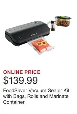 Costco FoodSaver Vacuum Sealer Kit with Bags, Rolls and Marinate Container offer
