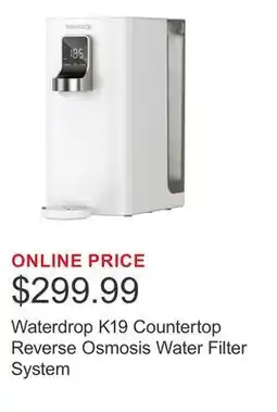 Costco Waterdrop K19 Countertop Reverse Osmosis Water Filter System offer