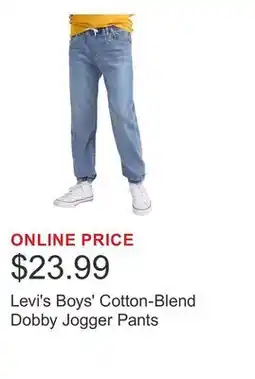 Costco Levi's Boys' Cotton-Blend Dobby Jogger Pants offer