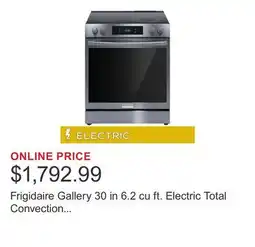 Costco Frigidaire Gallery 30 in 6.2 cu ft. Electric Total Convection 5-Burner Range with Air Fry offer