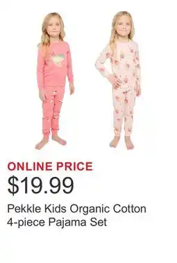 Costco Pekkle Kids Organic Cotton 4-piece Pajama Set offer