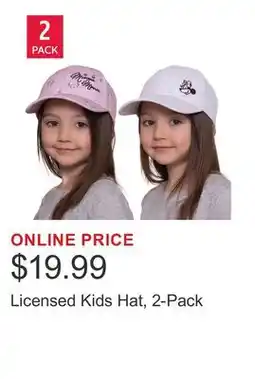Costco Licensed Kids Hat, 2-Pack offer