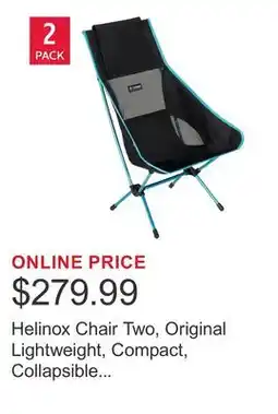 Costco Helinox Chair Two, Original Lightweight, Compact, Collapsible Camping Chair, 2-pack offer
