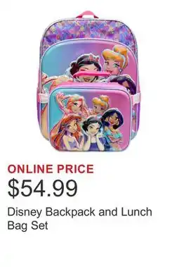 Costco Disney Backpack and Lunch Bag Set offer