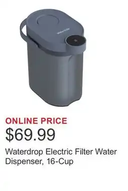 Costco Waterdrop Electric Filter Water Dispenser, 16-Cup offer