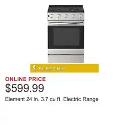 Costco Element 24 in. 3.7 cu ft. Electric Range offer