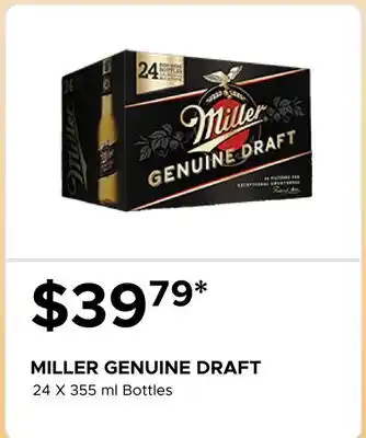 The Beer Store MILLER GENUINE DRAFT offer
