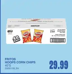 Wholesale Club HOOPS CORN CHIPS, 40'S offer