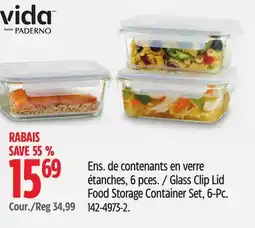 Canadian Tire Glass Clip Lid Food Storage Container Set, 6-Pc offer