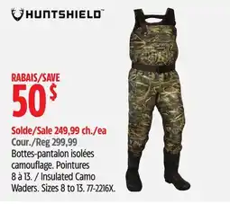 Canadian Tire Huntshield Insulated Camo Waders offer