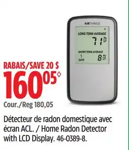 Canadian Tire Home Radon Detector with LCD Display offer