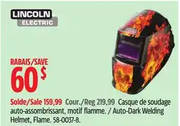 Canadian Tire Lincoln Electric Auto-Dark Welding Helmet offer