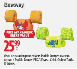 Canadian Tire Bestway Puddle Jumper PFD/Lifevest, Child, Crab or Turtle offer