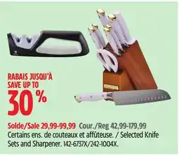 Canadian Tire Selected Knife Sets and Sharpener offer