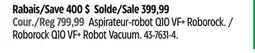 Canadian Tire Roborock Q10 VF+ Robot Vacuum offer