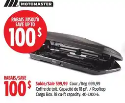 Canadian Tire MotoMaster Rooftop Cargo Box offer
