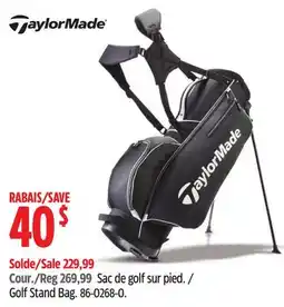 Canadian Tire TaylorMade Golf Stand Bag offer
