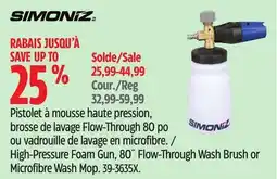 Canadian Tire High-Pressure Foam Gun, 80˝ Flow-Through Wash Brush or Microfibre Wash Mop offer
