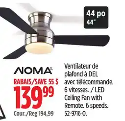 Canadian Tire NOMA LED Ceiling Fan with Remote offer