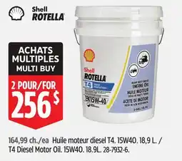 Canadian Tire Shell T4 Diesel Motor Oil offer