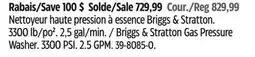 Canadian Tire Briggs & Stratton Gas Pressure Washer offer