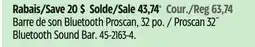 Canadian Tire Proscan 32˝ Bluetooth Sound Bar offer