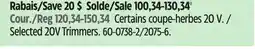 Canadian Tire Selected 20V Trimmers offer