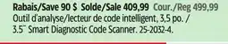 Canadian Tire 3.5˝ Smart Diagnostic Code Scanner offer